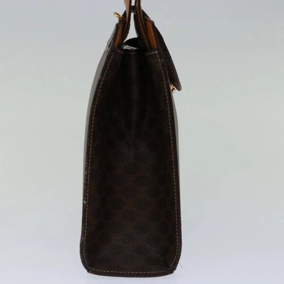 CELINE Macadam Canvas Hand Bag PVC 2way Brown Auth 69000V - Picture 4 of 16